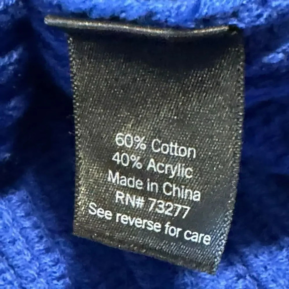 Simply Vera Vera Wang Women’s Small Ribbed V-Neck Sweater in‎ Vera Blue - Picture 8 of 8